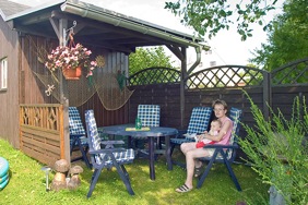 Gartenhaus mit Sitzecke
